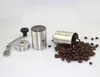 Coffee Bean Mills Grinder Manual Portable Kitchen Grinding Tools Stainless Steel Perfumery Cafe Bar Handmade Support OEM Free Shipping