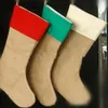 30*45cm Canvas Christmas Stocking Gift Bag Christmas Tree Decoration Socks Xmas 9 Styles Elk Colors Free Shipping