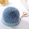 High quality Small gift make - up mirror new hair ball mirror key ring car bag ornaments pendant KR364 Keychains mix order 20 pieces a lot