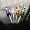 Tubi di fumo Narghilè Bong Glass Rig Oil Water Bong Spliced Colorful Beauty Curved Pot