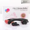 3 In 1 TITANIUM Derma Roller For Face and Body With Interchangeable Roller Heads 0.5/1.0/1.5