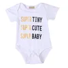 Family Matching clothes Mother And Kids T-Shirt Baby Pajamas Round Neck Short Sleeve Letter Printing Jumpsuit Cotton Tops One Pieces