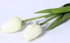 50pcs Latex Tulips Artificial Pu Flower Bouquet Real Touch Fleurs pour d￩coration de maison Fleurs d￩coratives de mariage 11 Couleurs Option