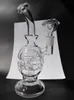 2016 Fab äggglas Bongs 9.5 "Inches Skull Bong Faberge Ägg Vattenrör Glas DAB Två funktioner Dry Bowl Oil Rig Carb Cap 14.4 mm Joint