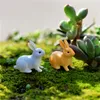 Miniaturowe króliki Fairy Garden Terrarium Figurine Decor DIY Bonsai Żywicy Rzemiosło Room Home Micro Krajobraz Ornament Dekoracji Mini Sztuczne