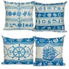 Estilos do oceano Sofá Em Casa Impressão Fronha Sailing Boat Anchor Sailor Pattern Cotton Fronha 42 * 42 CM Fronha Capa de Almofada