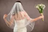 حار أنيقة هايت الجودة أفضل بيع رومانسية fingertip الأبيض العاج قطع حافة الحجاب الزفاف رئيس قطع لفساتين الزفاف