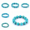 Gemengde bestelling 6 stijl turquoise kristallen kralen handgemaakte kralen armband anti-vermoeidheid heren dames diffuser armband mode-sieraden