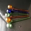 Color long curved pot with logo , Wholesale Glass Bongs Accessories, Water Pipe Smoking, Free Shipping