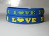 Custom Embossed Bracelet Text & Logo 8''*0.5'' Color Ink Printed Jelly Silicone Wristband For Events Promotion Gifts