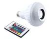 LED Bluetooth 12W Hot Wireless Speaker Bulb Audio Speaker LED Music Playing Lighting With 24 Keys E27 Remote Control DHL Free shipping