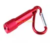 500pcs/lot Key ring Sport Mini LED Flashlight Carabiner Torch Clip Keychain Camping Hiking Flash light