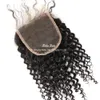 Curly spetsstängning malaisia ​​peruanska indiska bresilien couleur naturel 1 stycke cheveux extvention livraison gratuit teindre möjlig9290136