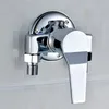 Surface Mounted Brass Shower Faucet Valve In Wall Chrome Hot and Cold Taps Shower Switch Angle Valve