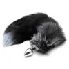 Black Faux Fox Tail Adult Sex Toy Anal Plug Insert Stopper Butt Toy Sex Product T7018171746