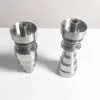 Smoke Titanium Nail 6 i 1 Universal Domeless GR2 Nail Man Kvinna 10mm 14mm 18mm Rökpipor Rökrörtillbehör