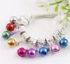 100pcs lot Mixed Style Crystal Rhinestone Resin Beads Bells Dangle Pendants fit European Bracelet & Necklace DIY Jewelry Making221O