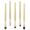 1Set/5pcs Professional Eyeshadow Brush,Black/Pink Soft Pony Hair Makeup Brushes Set,Eye Make up Cosmetic Brush + Round Tube For Women