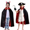 90 cm Halloween enfant sorcière cape cape enfants noir dieu de la mort cape cosplay diable cape cape sorcière magicien cape robe de mort robe