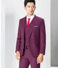 Abiti da uomo in tinta unita Abiti di alta qualità per matrimonio Abito da uomo blazer in due pezzi di lusso Ultimo tailleur formale personalizzato