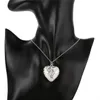 Brand new Three dimensional heart shape pendant necklace white gemstone sterling silver plated necklace STSN224 ,fashion 925 silver necklace