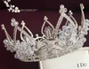 Säljer vintage silver bröllop tiara brud hår krona pannband tillbehör kvinnor smycken hårband headpiece2081493