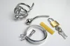 Male Chastity Device Men Bird Lock Stainless Steel Belt Chrome Cock Cage #R2