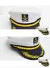 Whole Unisex Naval Cap Cotton Cappelli militari Fashion Cosplay Sea Captain's Hats Caps Army Caps for Women Men Boys Girls Sailor 263F