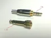 1 pcs Stereo 6.35mm Masculino Plug para 3.5mm Jack + 1 PCS 3.5 Conector Macho