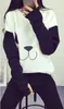 Vente chaude Kawaii Harajuku Sweat Femmes Dessin Animé Panda Imprimé O-cou À Manches Longues Lâche Mode Casual Outwear 2017 Nouveaux Hoodies