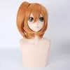 WoodFestival Love Live Wig Honoka Kousaka Cosplay Ponytail Orange Anime Parrucche per le donne resistenti al calore Halloween Wigs Sintetico Sho7236228