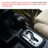 Toyota Fortuner 2015 için vites Kapakları Vaka Otomatik Shift Yaka Hakiki Deri El-dikişli Araba Styling Siyah / Kırmızı çizgiler