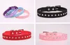 2016 Row Rhinestone Dog Collar Diamante Pet Collars PU Läder XS S M WJIA012