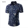 Venta al por mayor-2016 Moda para hombre Camisa hawaiana de manga corta Camisas florales ocasionales de verano para hombres Tamaño asiático M-4XL 10 Color