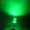 1000 stks 5mm groene platte bovenkant Water Heldere LED Lichtlamp Emitting Diode Ultra Bright Bead Plug-in DIY Kit Practice Groothoek