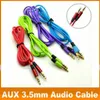 3.5mm AUX audio cable auxiliary cable male to male Stereo Car Extension audio Cable for MP3 for phone colorful DHL Free OM-CE4