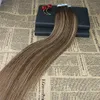 -Tape atacado no cabelo humano cor 16-26inch mix 4/27 40pcs / lot 100g / embalar trama da pele extensão do cabelo ELIBESS reta