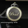 Wholesale-Fashion THE GREATEST Grandpa Dad Father's day Quartz Pocket FOB Watches Chain Mens Gift for Daddy Grandfather