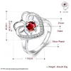 Hot Sale Full Diamond Fashion Heart 925 Silver Ring Stpr001-C Gloednieuwe edelsteen Butterfly Sterling Verzilverde Vinger Ringen
