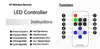 R108 RF Bezprzewodowy RGB Pilot zdalnego sterowania Mini LED Dimmer Switch Controller 12 V 24 V 12A 216W dla SMD 5050 LED LED Lampa światła 100 sztuk / partia