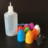 Flacon compte-gouttes en plastique de 50ml, 1000 pièces, avec bouchon à l'épreuve des enfants et bouteille vide à pointe longue et fine, bouteilles d'e-liquide de 50 ml