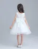 Alta Qualidade Branco Grande Arco Meninas Vestidos Para Rendas de Tule Infantil Criança Pageant Flower Girl Dress para o Casamento e Aniversário Oferta Especial