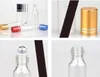 10 ml transparente Glas-Metalldeckel-Sprühflasche, leer, klar, nachfüllbar, Parfümzerstäuber mit Stahlkugel, tragbare Probenglasfläschchen b706