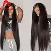 Främjande 32inches Långt mänskligt hår U Parts Parykor Silky Straight Glueless Malaysiska Virgin Hair U Part Mänskliga Hår Paryk för Svarta Kvinnor