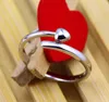 Double Heart angel Zirkoon 925 Sterling Zilveren Ringen met Vrouwen Bruiloft Mode Ringen Fit Pandora open ontwerp Aanpasbare Groothandel