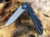 High End Новый дизайн Flipper Складной нож D2 60HRC Satin Black Titnaium Ручка EDC карманный нож подарка Коллекционные ножи