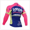 Primavera verano ciclismo largo Jersey Ropa Ciclismo + Pantalones 2015 Lampre Merida Pro Team Bue 3D Gel Pick-Pick Tamaño: XS-4XL