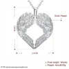 Cadeau de Noël Collier ailes de coeur d'ange collier en argent sterling plaqué STSN357, toute nouvelle mode collier en argent 925 vente directe d'usine