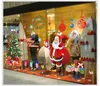 Buon Natale Adesivi murali Decorazioni per la casa Albero di Natale Babbo Natale Decorazioni natalizie per esterni Adesivo murale per decorazioni per finestre