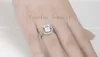 Vecalon 2016 varumärkesdesign kvinnlig kronring 5ct simulerad diamant cz 925 sterling silver engagemang bröllop band ring för kvinnor